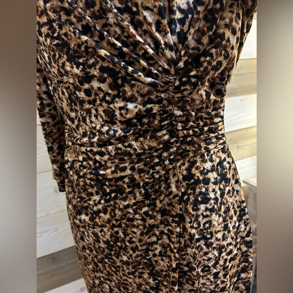 CHAPS ⚜️ Leopard Print Cinched Side Dress - Picture 7 of 10